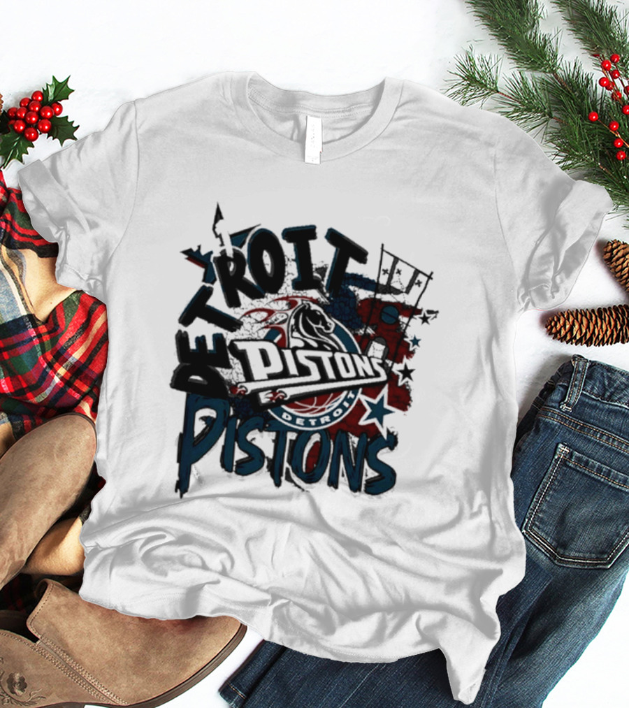 Detroit Pistons Hardwood Classics Basketball 41 T-Shirt
