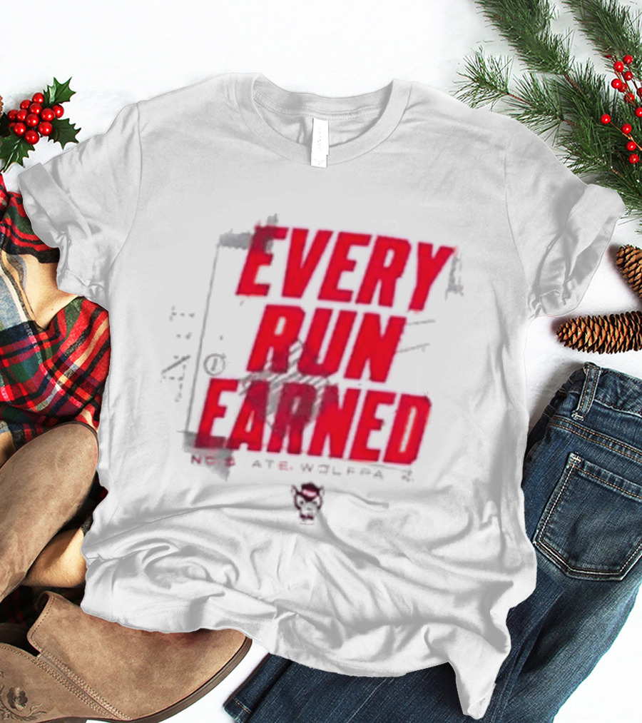 NC State Wolfpack Every Run Earned T-Shirt
