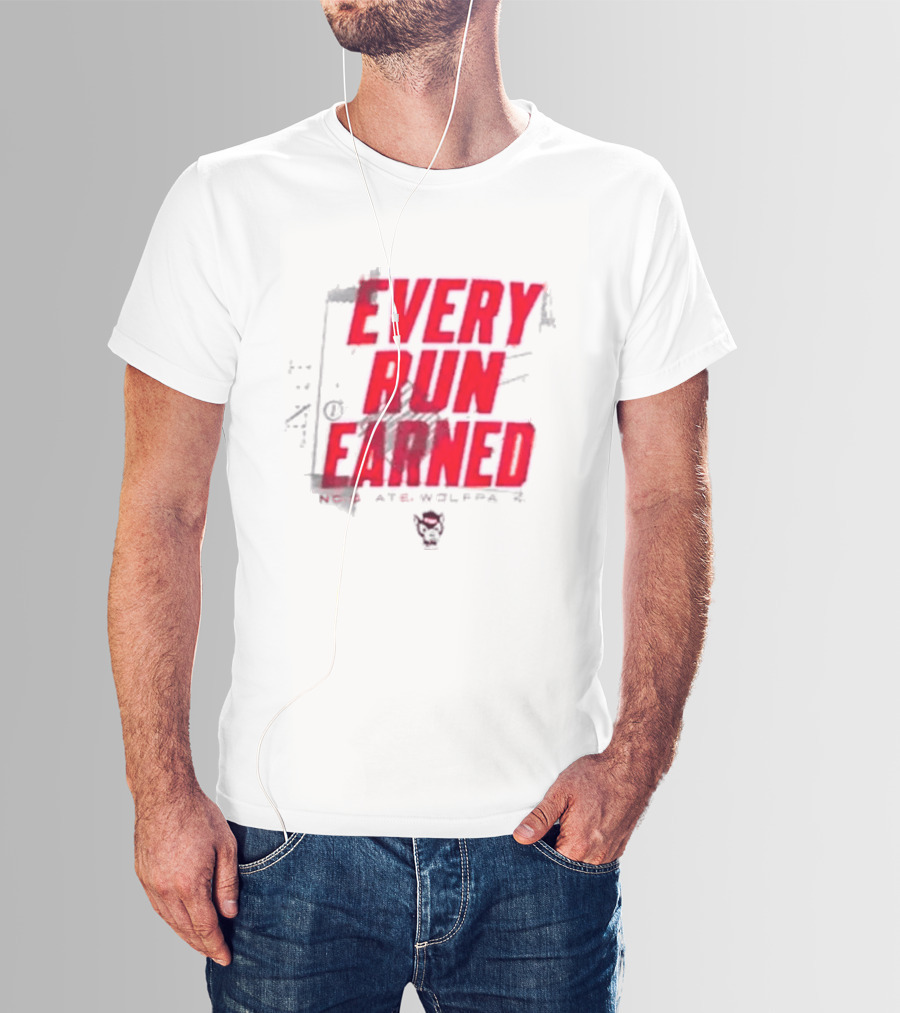 NC State Wolfpack Every Run Earned T-Shirt