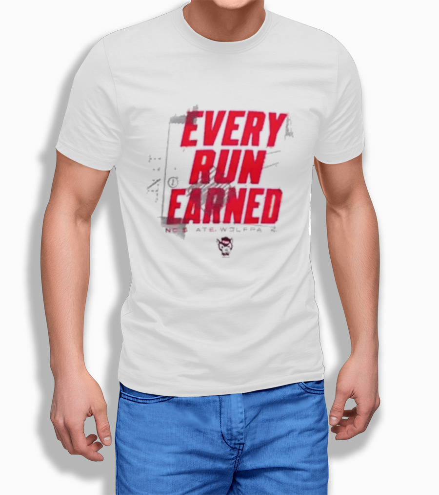 NC State Wolfpack Every Run Earned T-Shirt
