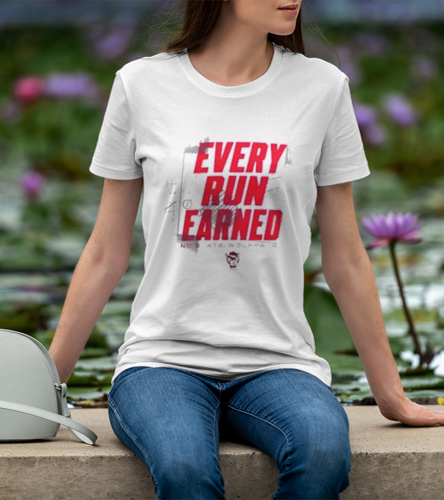 NC State Wolfpack Every Run Earned T-Shirt