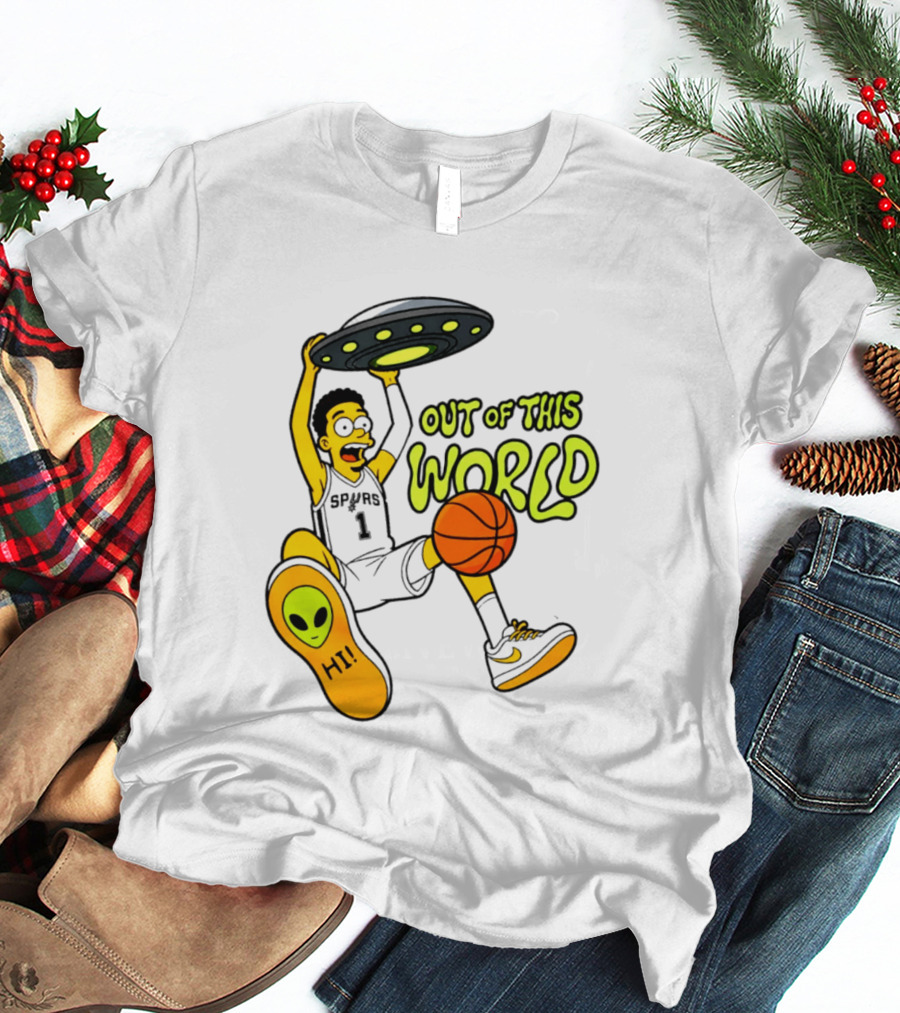 Victor Wembanyama San Antonio Spurs Out Of This World Alien Basketball T-Shirt