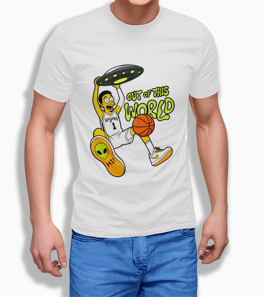 Victor Wembanyama San Antonio Spurs Out Of This World Alien Basketball T-Shirt