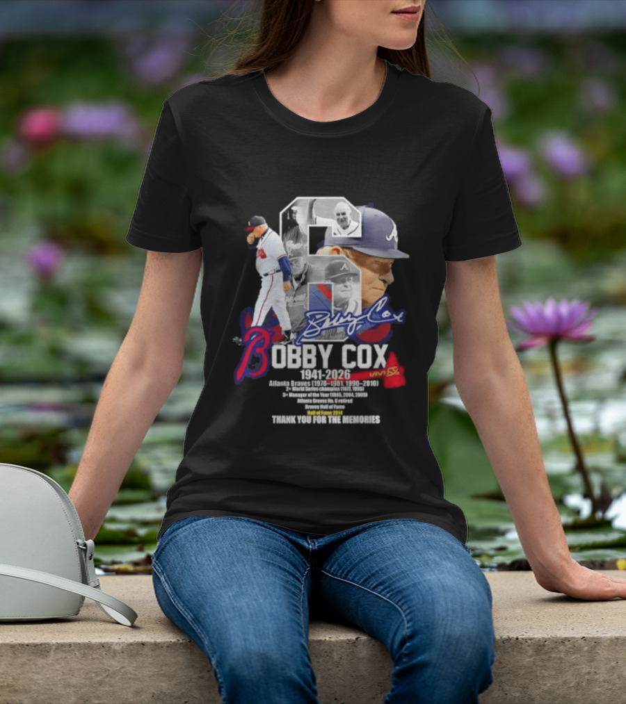 Bobby Cox Atlanta Braves Manager 1941 2026 Thank You For The Memories T-Shirt