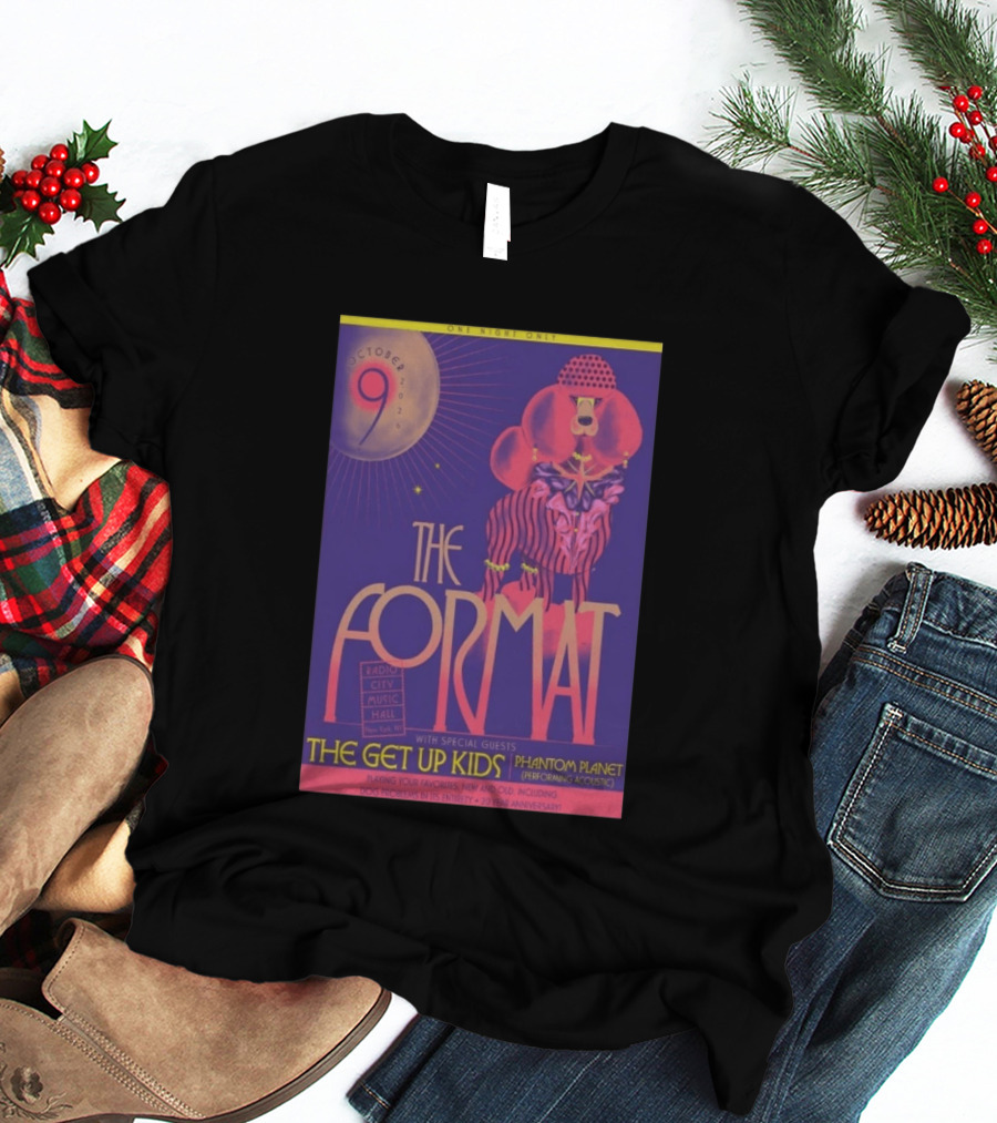 The Format October 9 2026 Radio City Music Hall New York The Get Up Kids Phantom Planet 20 Year Anniversary T-Shirt