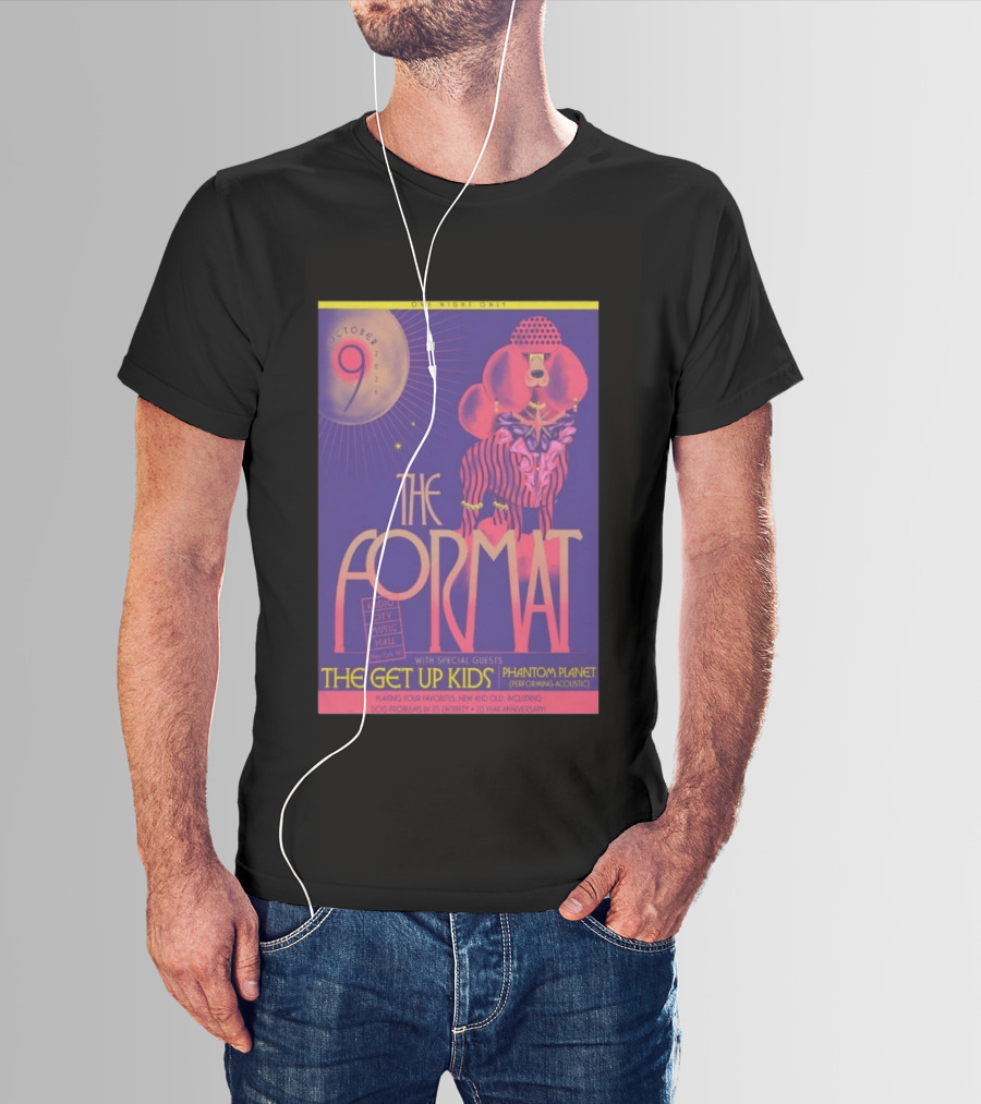 The Format October 9 2026 Radio City Music Hall New York The Get Up Kids Phantom Planet 20 Year Anniversary T-Shirt
