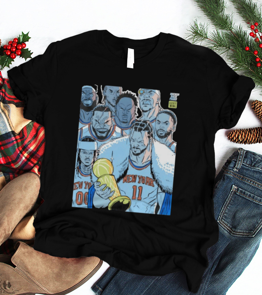 Jalen Brunson New York Knicks Invincible NBA Champions Cartoon T-Shirt