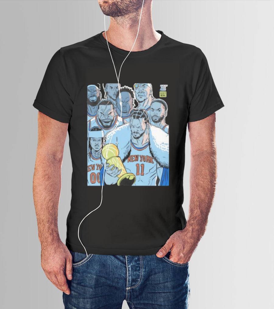 Jalen Brunson New York Knicks Invincible NBA Champions Cartoon T-Shirt