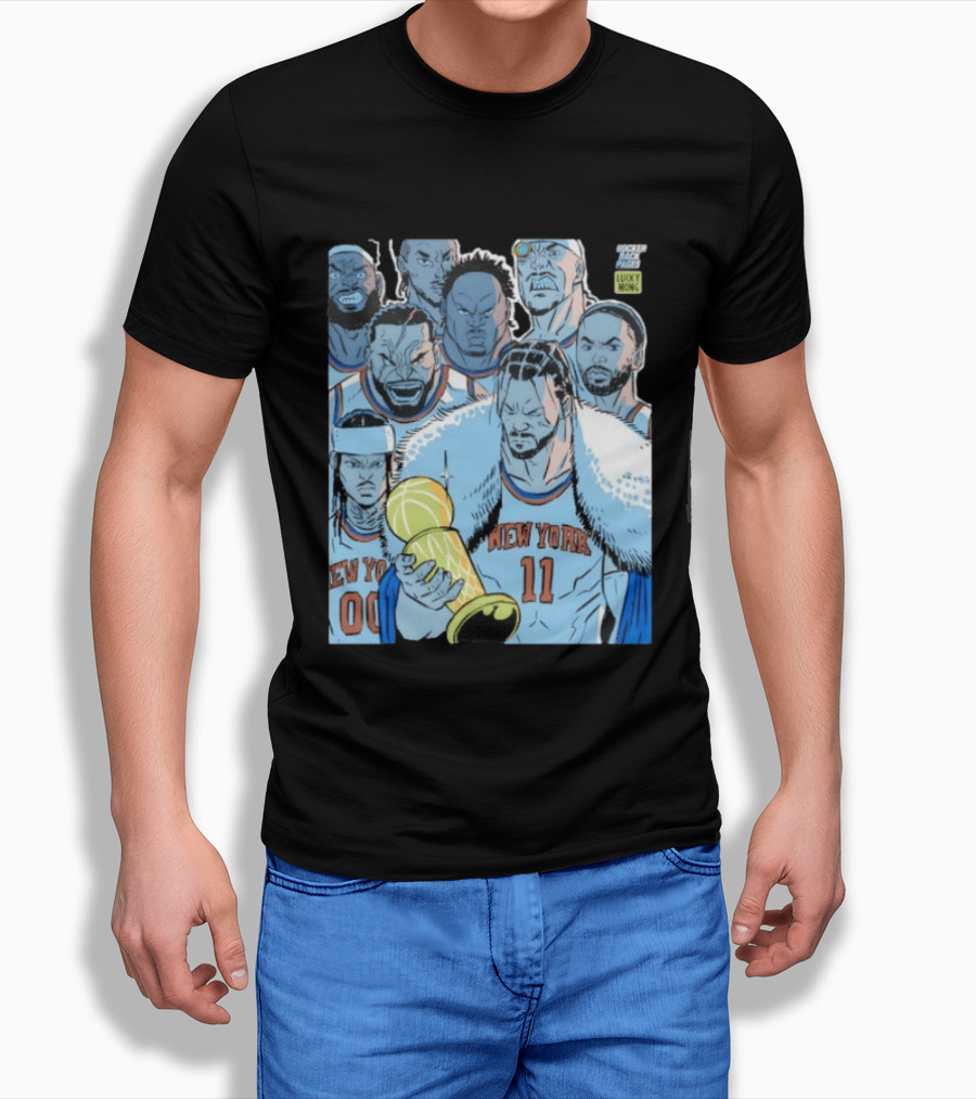 Jalen Brunson New York Knicks Invincible NBA Champions Cartoon T-Shirt