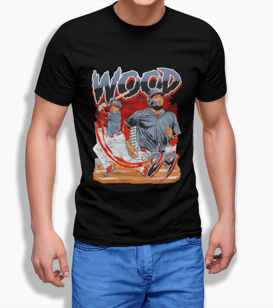 Wood 29 Baseball Euphoria Debut Action Scene T-Shirt