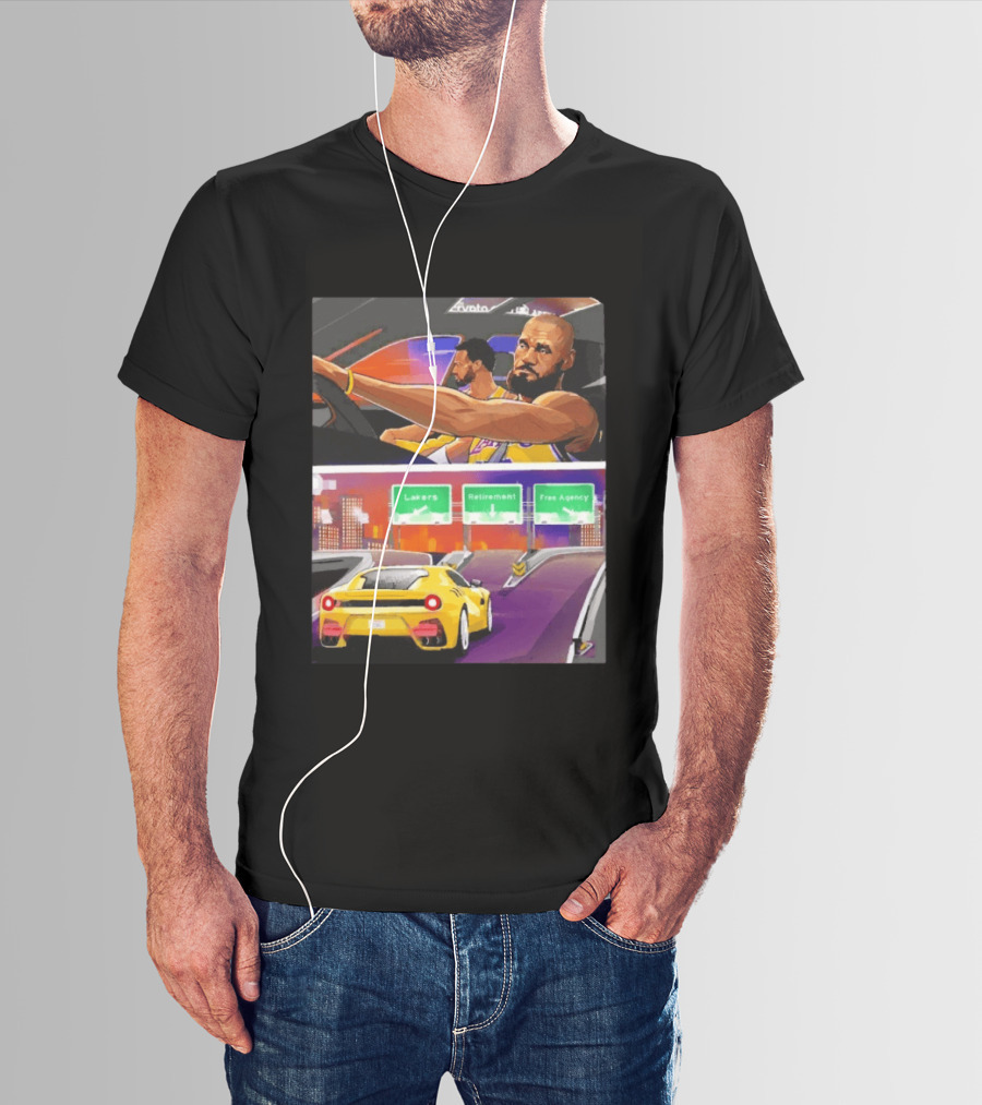 Lakers Lebron James Path: Retirement Versus Free Agency Decision Journey T-Shirt