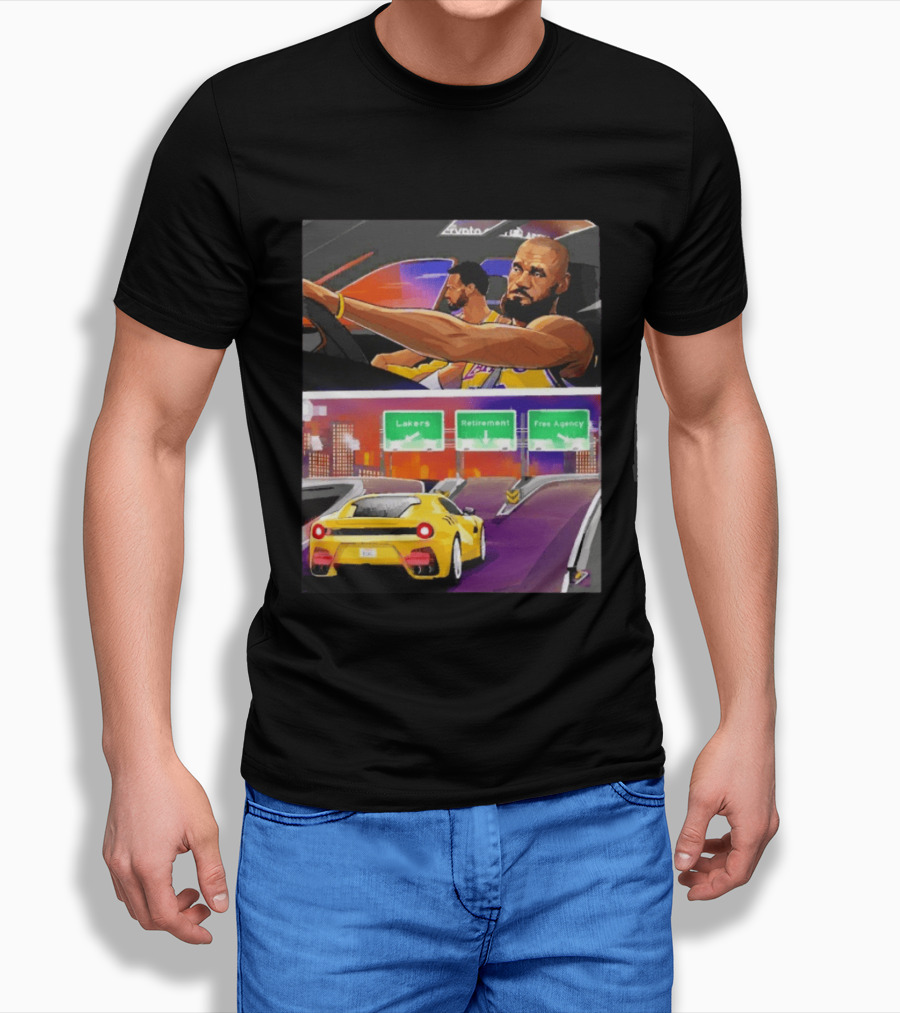 Lakers Lebron James Path: Retirement Versus Free Agency Decision Journey T-Shirt