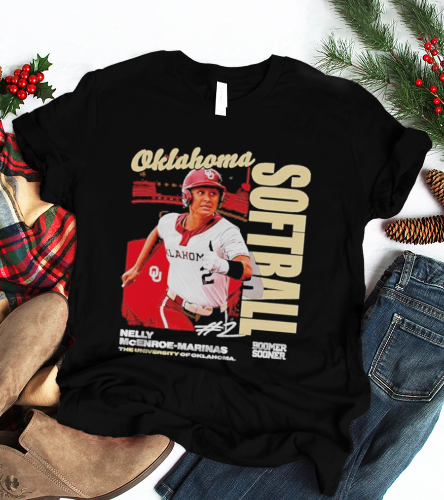 Nelly McEnroe Marinas #2 Oklahoma Sooners Softball Player T-Shirt