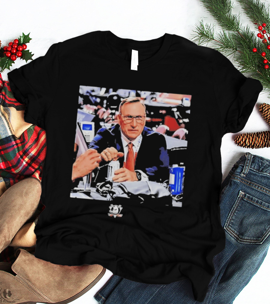 Pat Verbeek Anaheim Ducks General Manager Team Meeting Photo T-Shirt