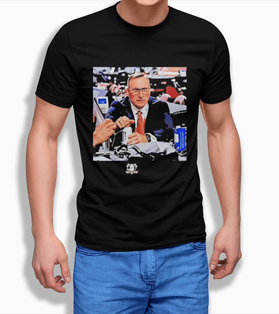 Pat Verbeek Anaheim Ducks General Manager Team Meeting Photo T-Shirt