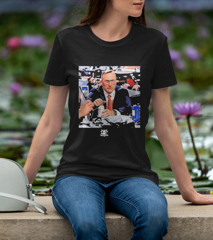 Pat Verbeek Anaheim Ducks General Manager Team Meeting Photo T-Shirt