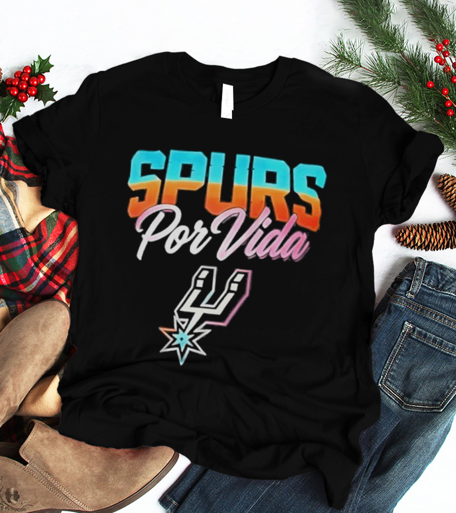 Spurs Por Vida San Antonio Vintage NBA Team Basketball T-Shirt