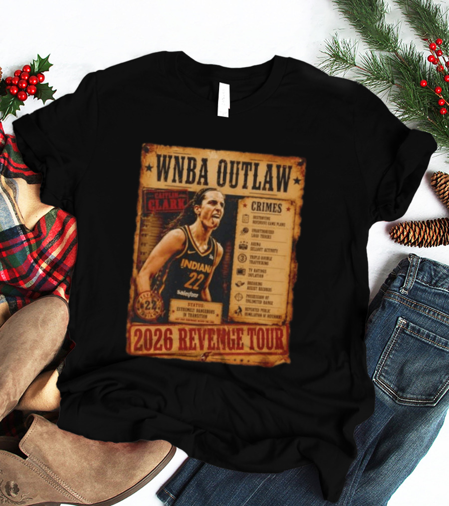 WNBA Outlaw Caitlin Clark Indiana 2026 Revenge Tour T-Shirt