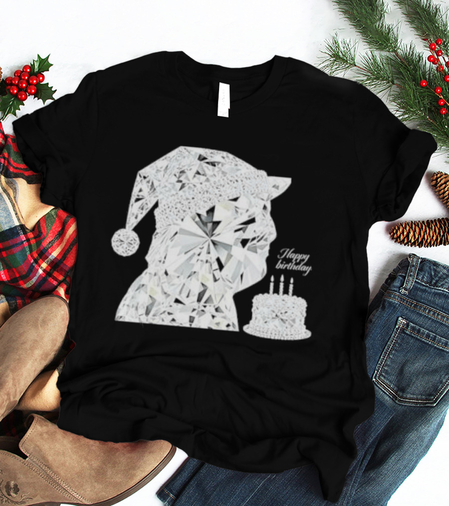 Happy Birthday Trump Diamond Wizard With Crystal Hat And Cake T-Shirt