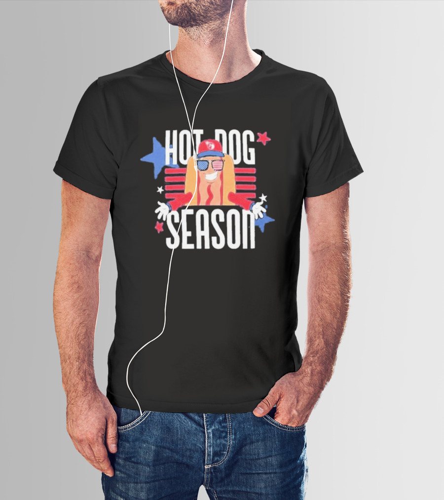 Hot Dog Season Jarrett Allen Patriotic Fun T-Shirt