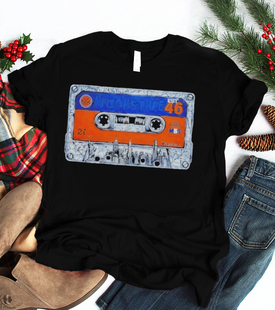 Knickstape New York Knicks EST 46 Cassette MSG Skyline T-Shirt