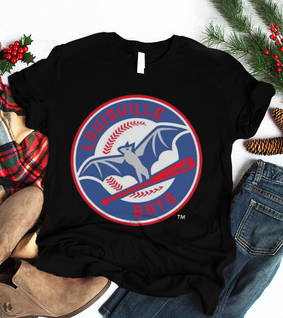 Louisville Bats MiLB Baseball Bat And Flying Bat T-Shirt