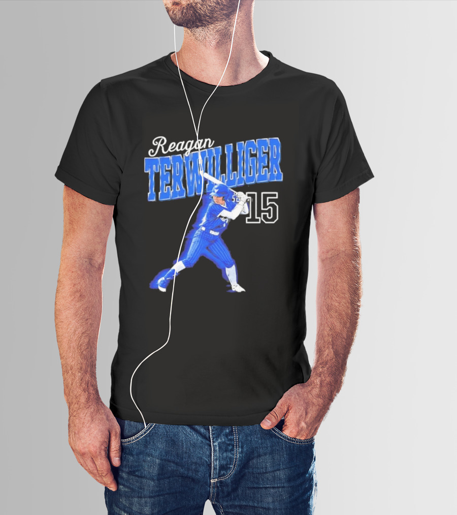 Reagan Terwilliger 15 Buffalo Bulls Softball Player Swing T-Shirt