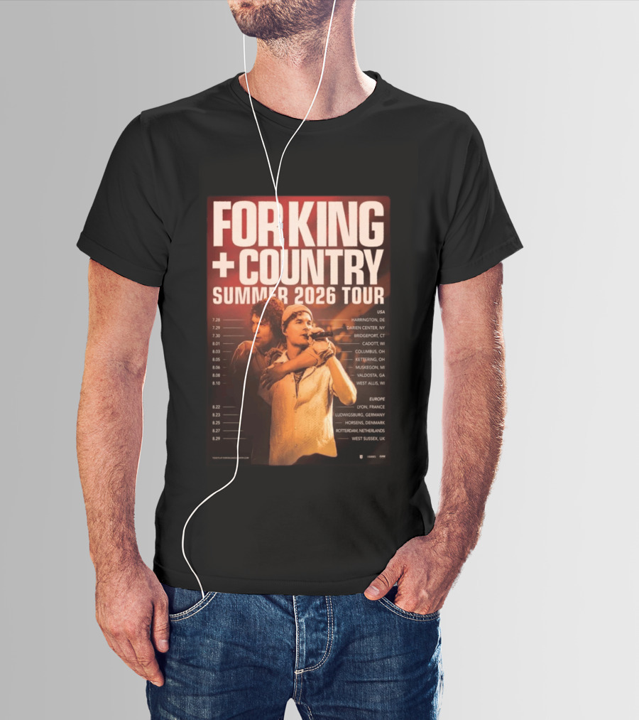 FOR KING + COUNTRY Summer 2026 Tour USA Europe Dates T-Shirt