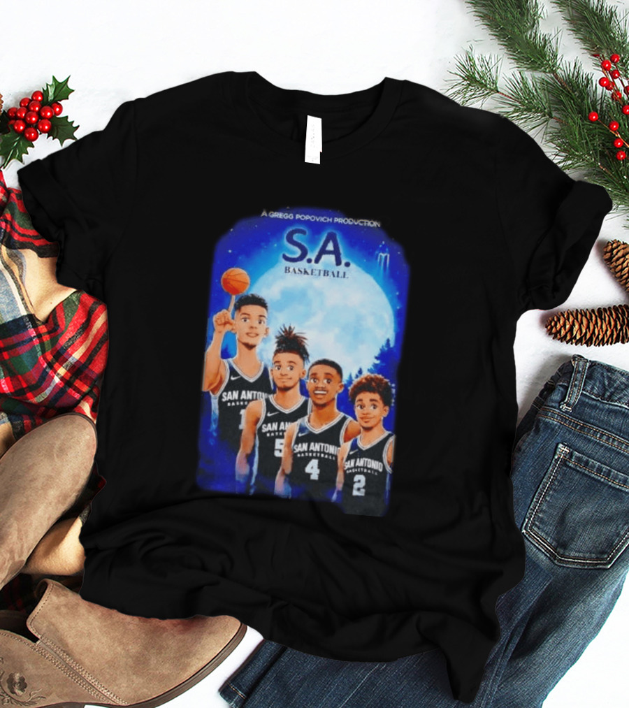 S.A. Basketball San Antonio Spurs A Gregg Popovich Production T-Shirt
