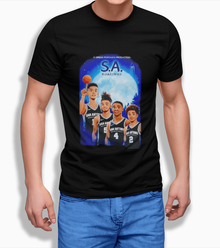 S.A. Basketball San Antonio Spurs A Gregg Popovich Production T-Shirt