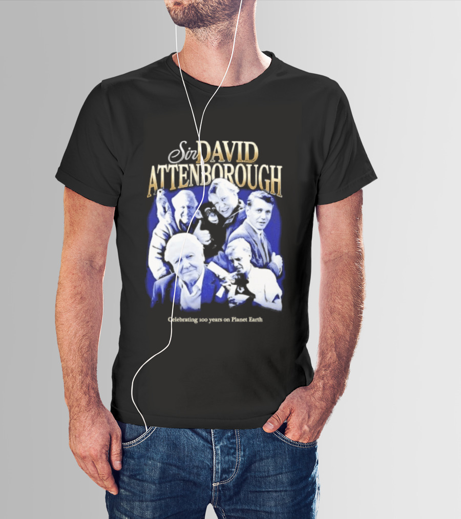 Sir David Attenborough Centennial Celebration On Planet Earth T-Shirt