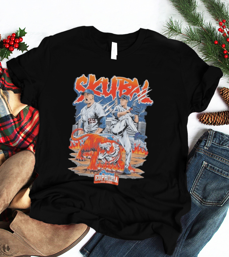 Skubal Tiger's Rage Baseball Planet Euphoria 25 T-Shirt
