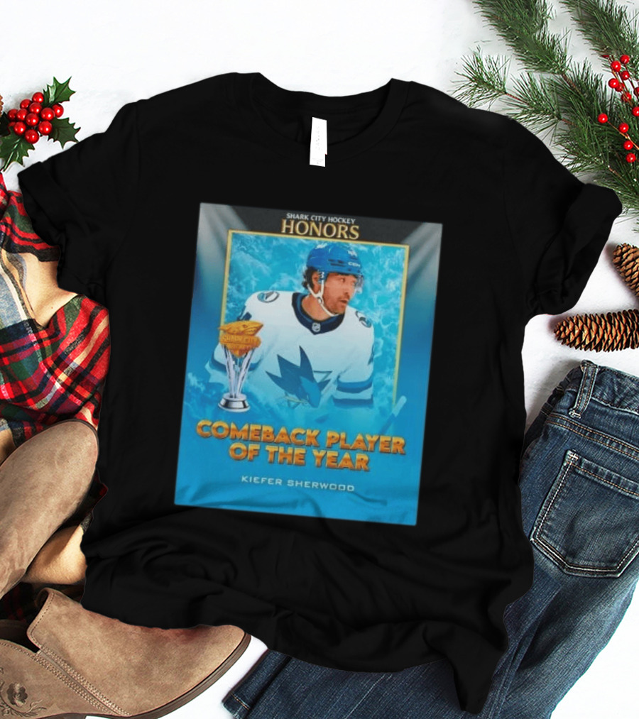 San Jose Sharks Shark City Hockey Honors Kiefer Sherwood Comeback Player Of The Year T-Shirt