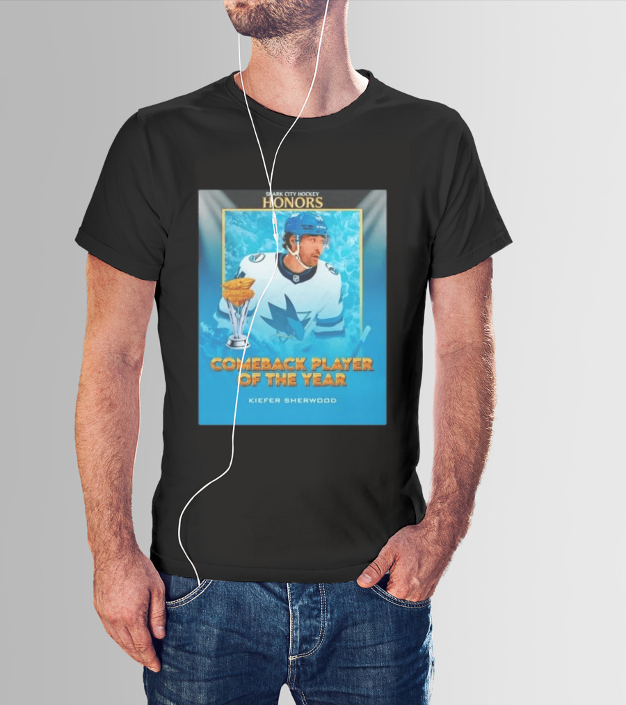 San Jose Sharks Shark City Hockey Honors Kiefer Sherwood Comeback Player Of The Year T-Shirt