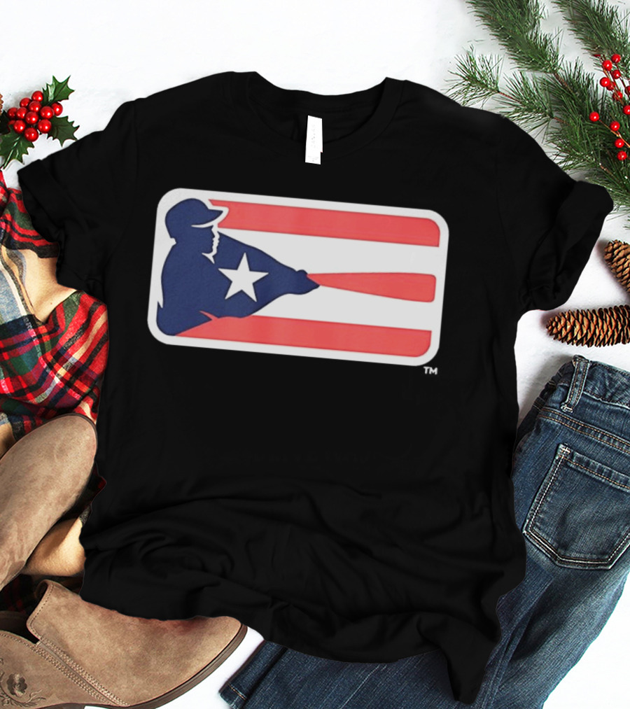 Liga De Béisbol Profesional Roberto Clemente MLB Puerto Rico Flag Baseball Player Star T-Shirt