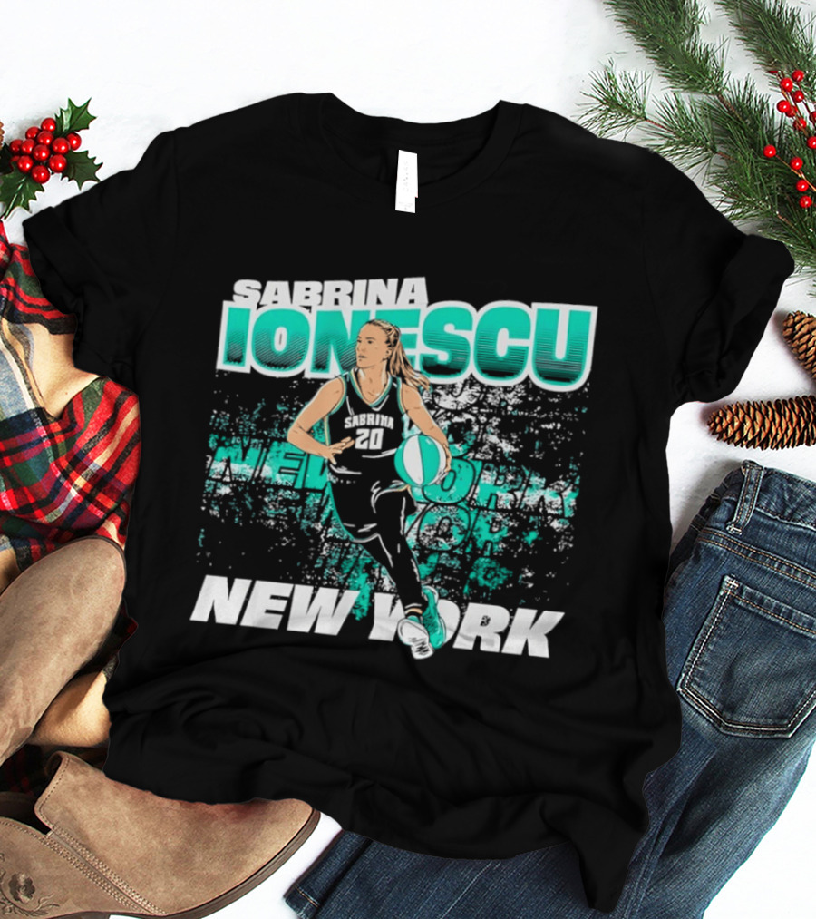 Sabrina Ionescu New York Liberty Street Ball WNBA T-Shirt