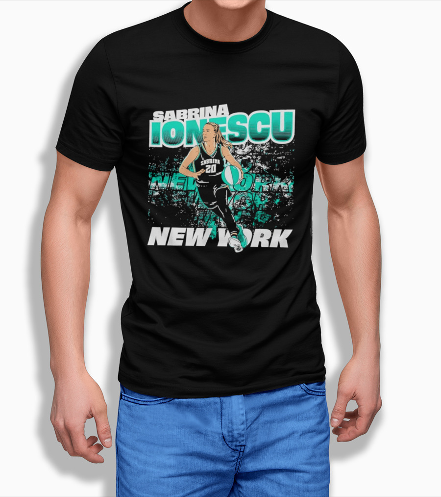 Sabrina Ionescu New York Liberty Street Ball WNBA T-Shirt