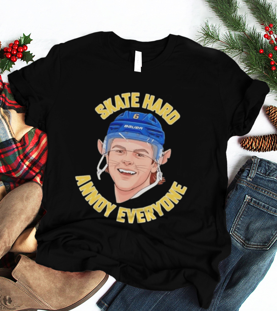 Zach Benson Skate Hard Annoy Everyone Sabres Bauer Helmet T-Shirt