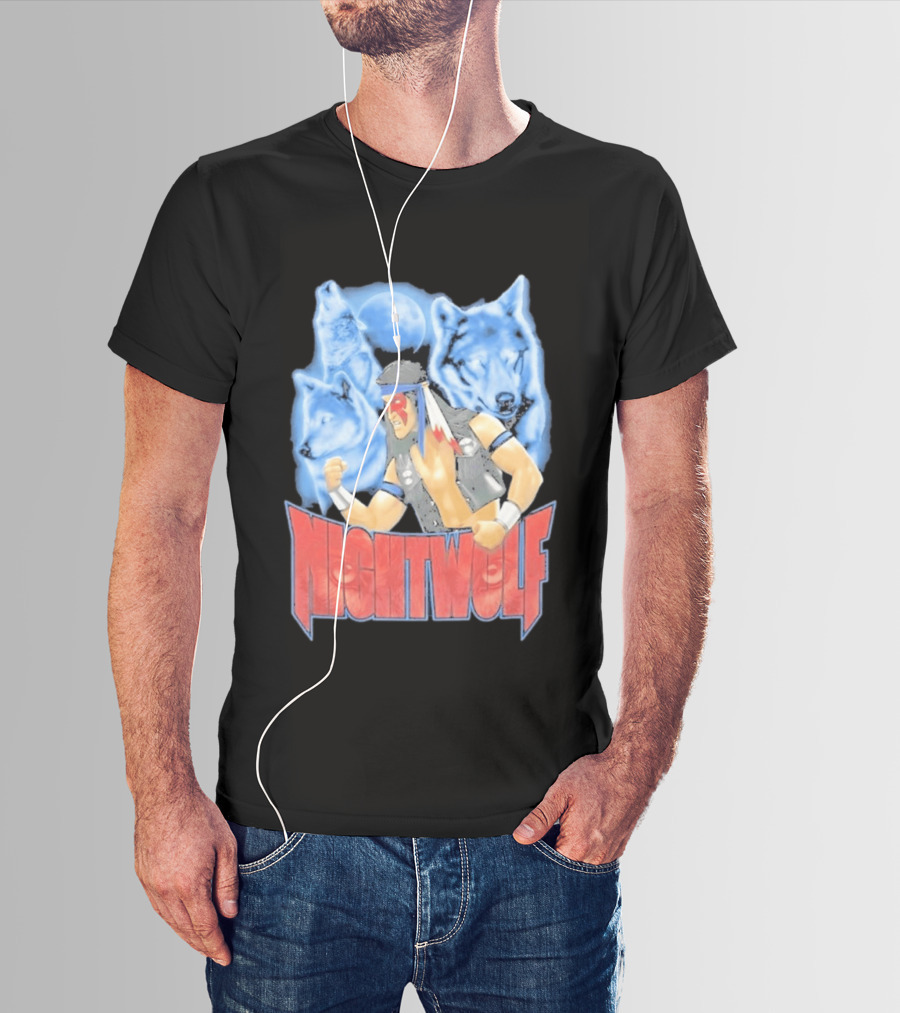 Nightwolf Mortal Kombat Klassic Ultimate MK3 Wolves Moonfighter T-Shirt