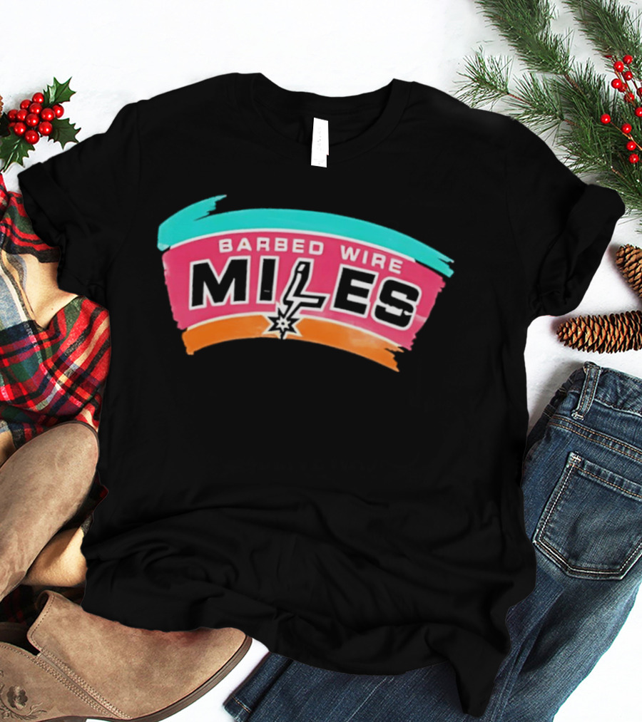 Barbed Wire Miles San Antonio Lightning T-Shirt