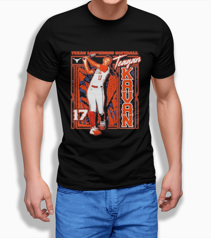 Teagan Kavan 17 Texas Longhorns Softball Team Player T-Shirt