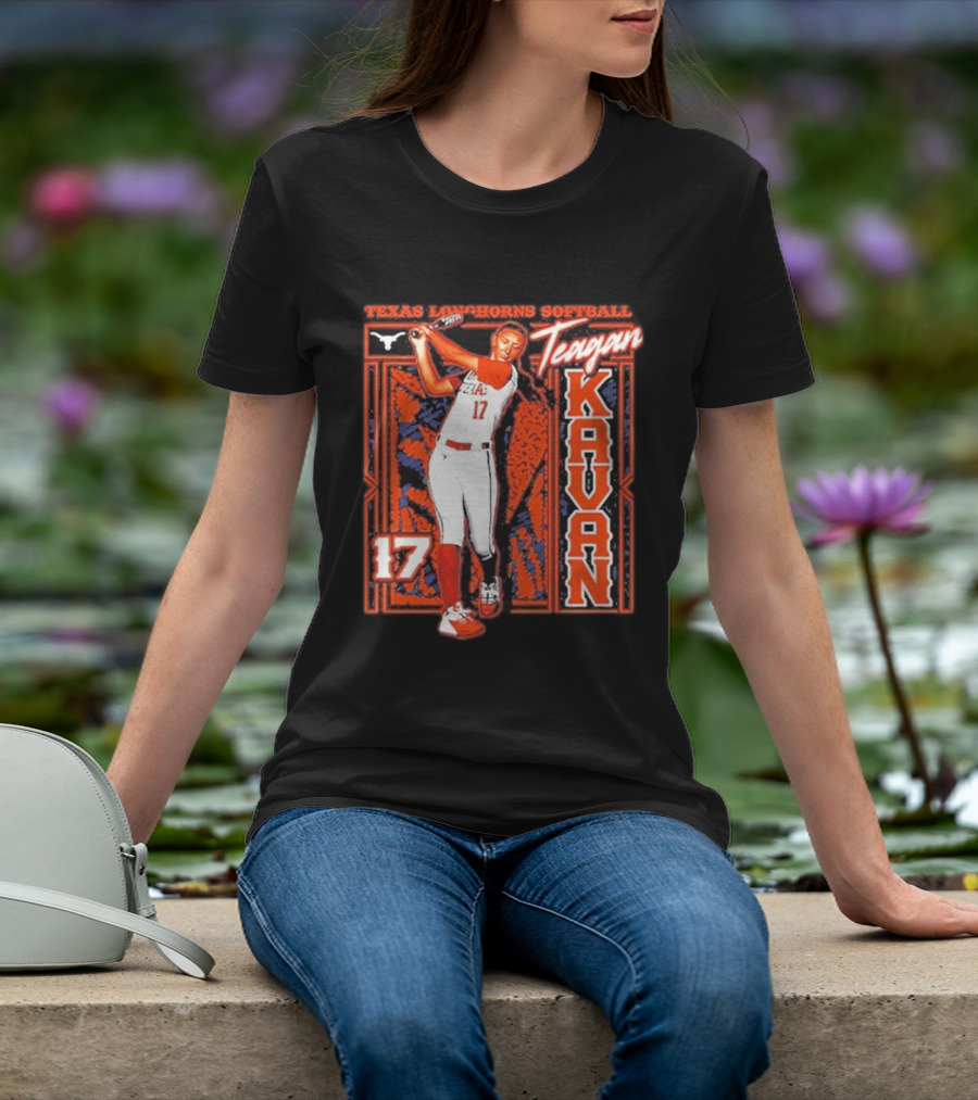 Teagan Kavan 17 Texas Longhorns Softball Team Player T-Shirt