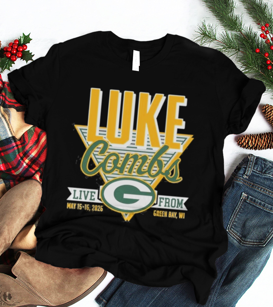 Luke Combs Live May 15 16 2026 Green Bay Wisconsin Packers T-Shirt