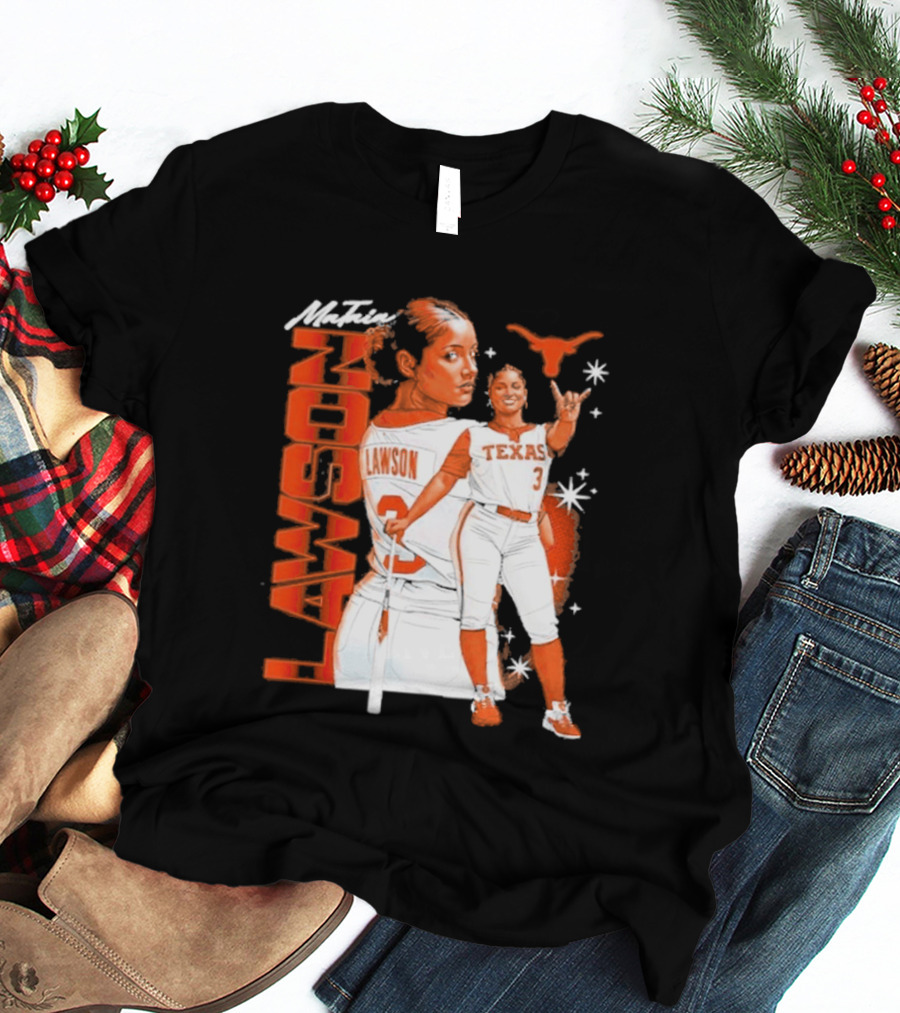 Mataia Lawson Texas Longhorns Softball Player Number 3 T-Shirt