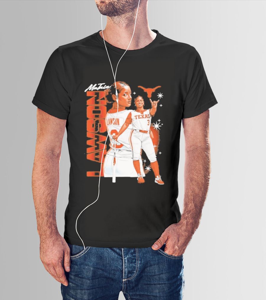Mataia Lawson Texas Longhorns Softball Player Number 3 T-Shirt