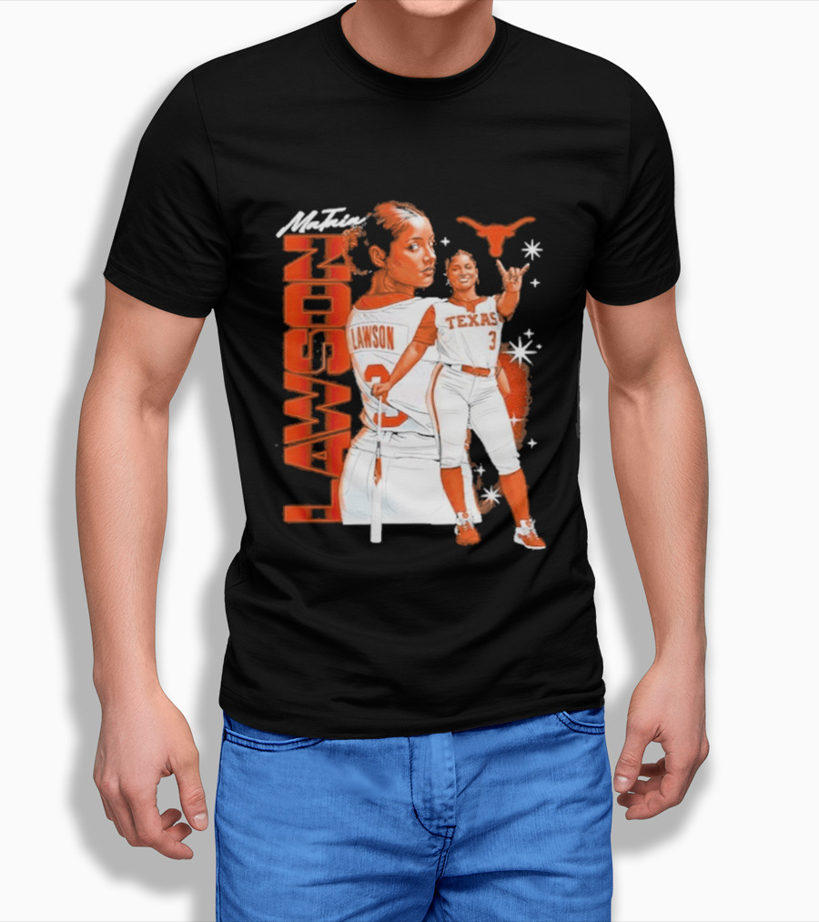 Mataia Lawson Texas Longhorns Softball Player Number 3 T-Shirt