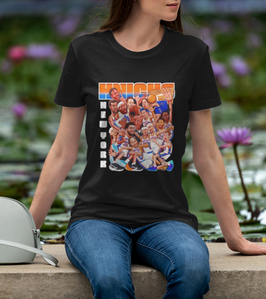 New York Knicks 2026 Season Players Caricature Basketball Team T-Shirt
