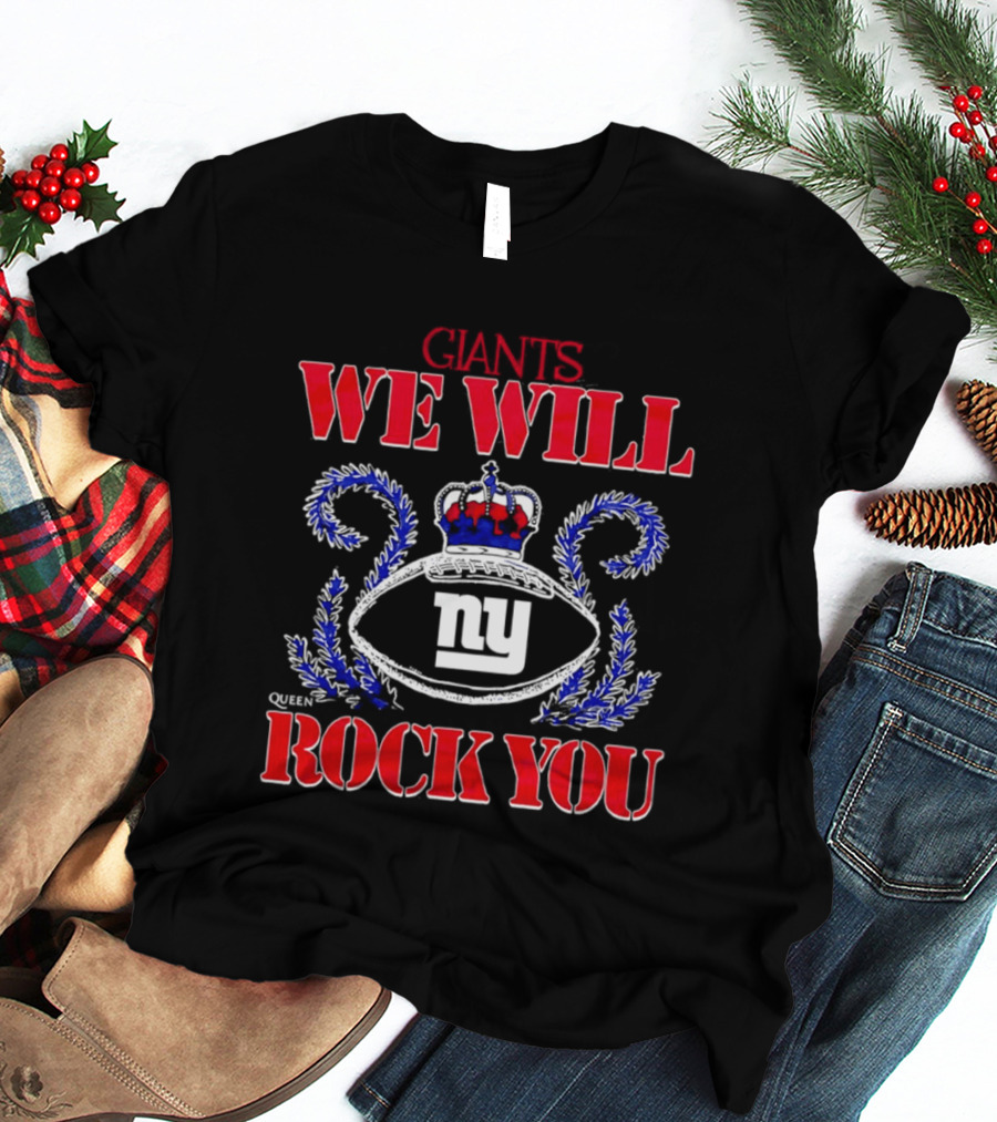 Giants We Will Rock You Queen Football NY T-Shirt