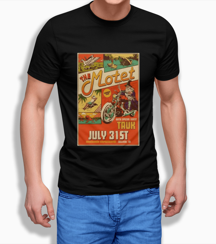 The Motet Summer Tour July 31st Mishawaka Amphitheatre Bellvue CO With Special Guest Tauk T-Shirt