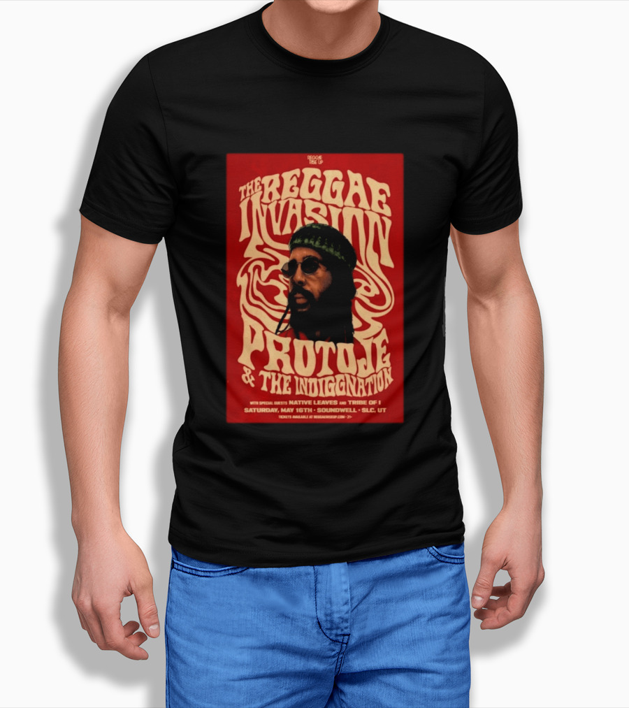 The Reggae Invasion PROTOJE & The Indiggnation Soundwell Salt Lake City May 16 2026 T-Shirt